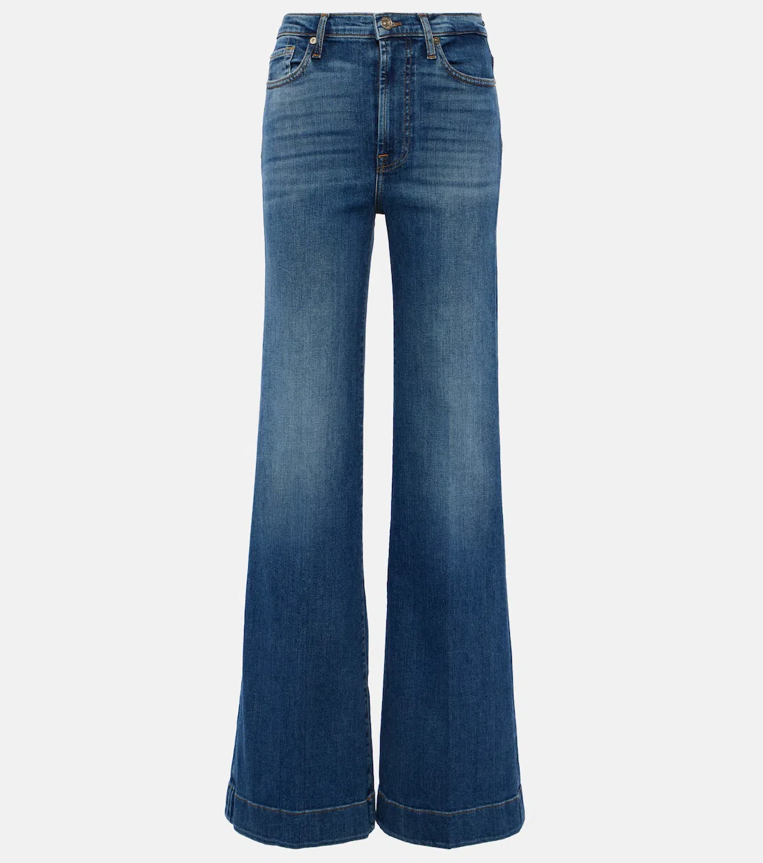 7 FOR ALL MANKIND Wide-leg Jeans With Five-pocket Design In Blue