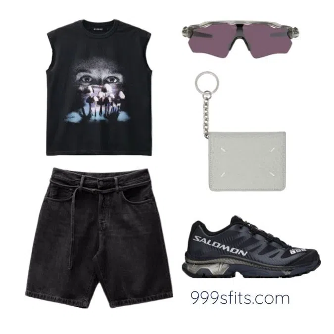 SALOMON Streamlined Black Sneakers With Rugged Outsole And Breathable Upper