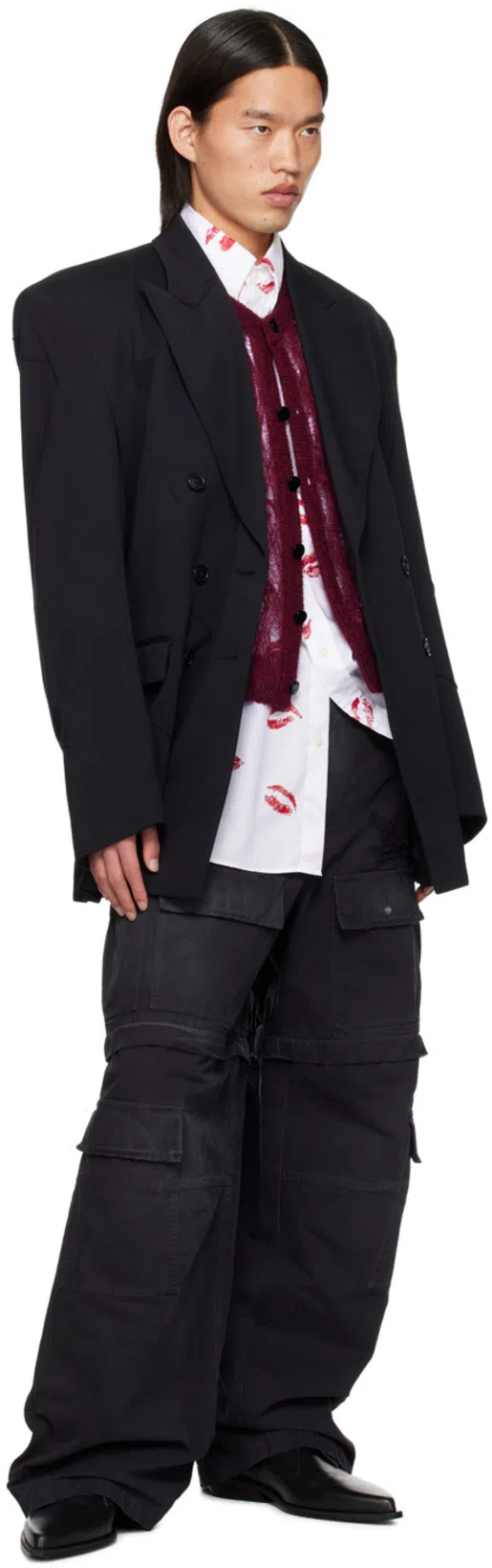 VETEMENTS Black Peaked Lapel Blazer