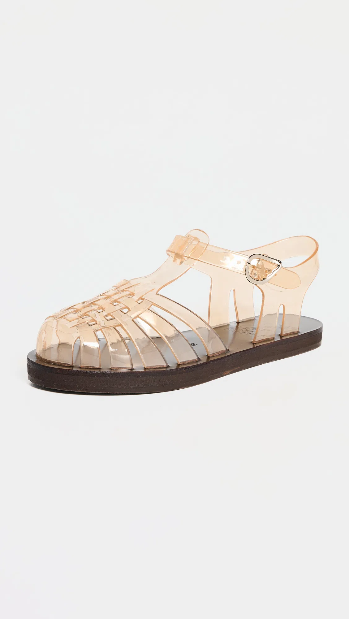 ANCIENT GREEK SANDALS Homeria Transparent Jelly Fisherman Sandals In Pink