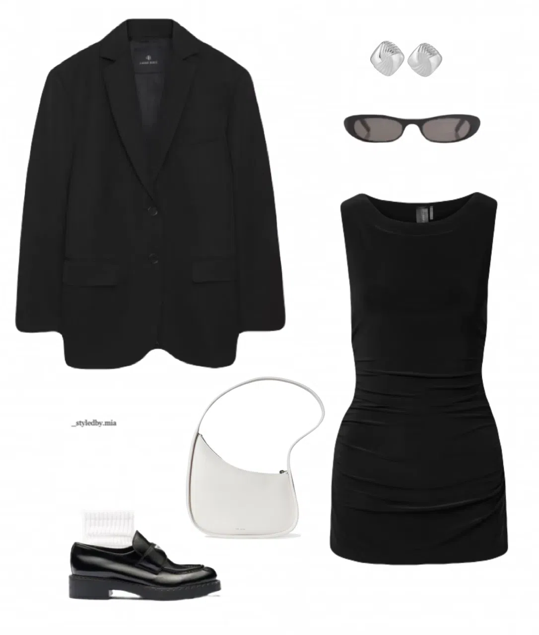 HEAVEN MAYHEM Tabi Earrings In Silver