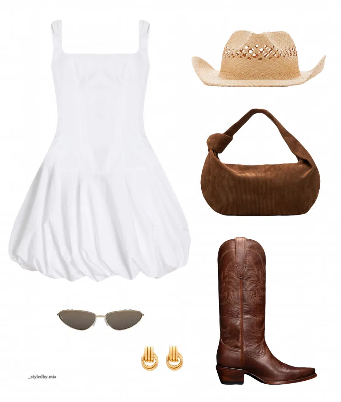 LACK OF COLOR Raffia Cowboy Hat In Natural