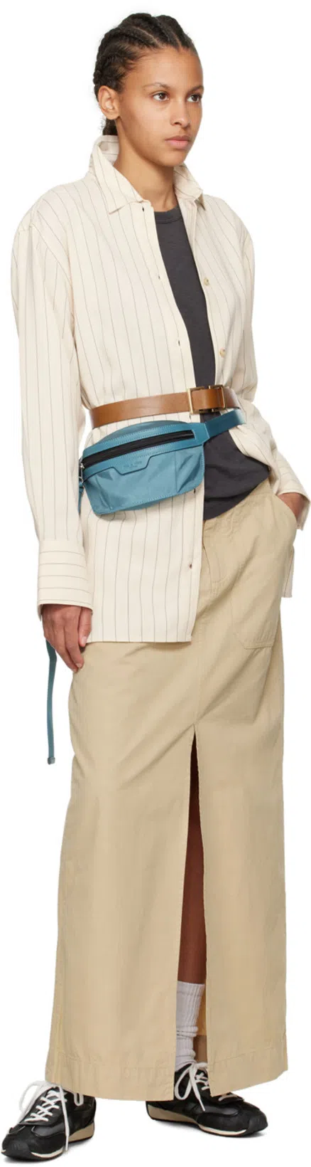 TOTÊME Toteme Striped Cotton Shirt In Beige