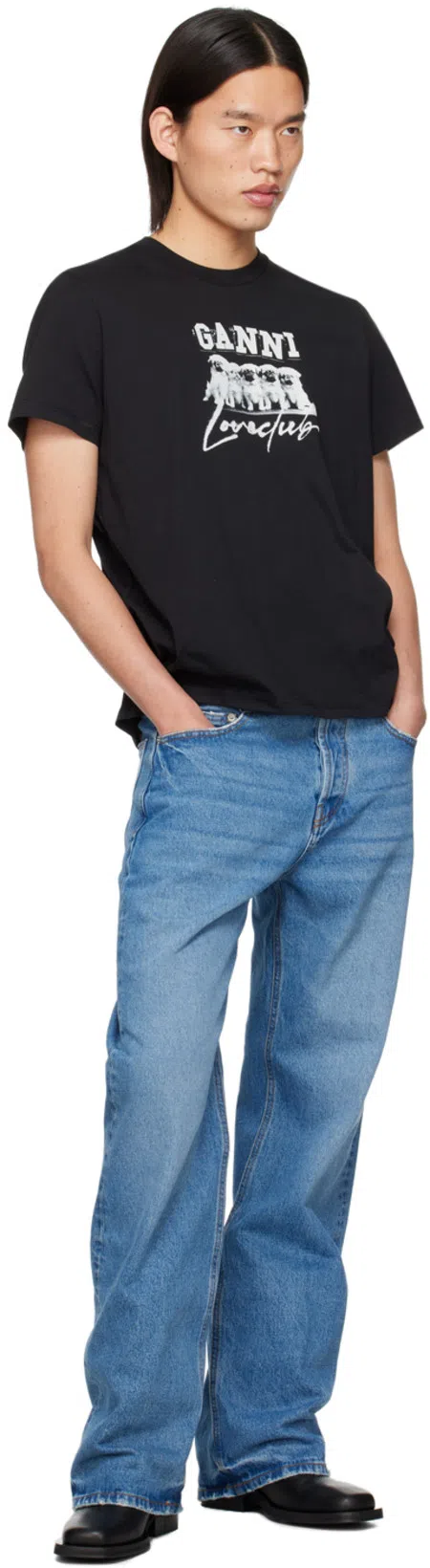 JACQUEMUS Le De-nime Droit Jeans Multicolor In Blue