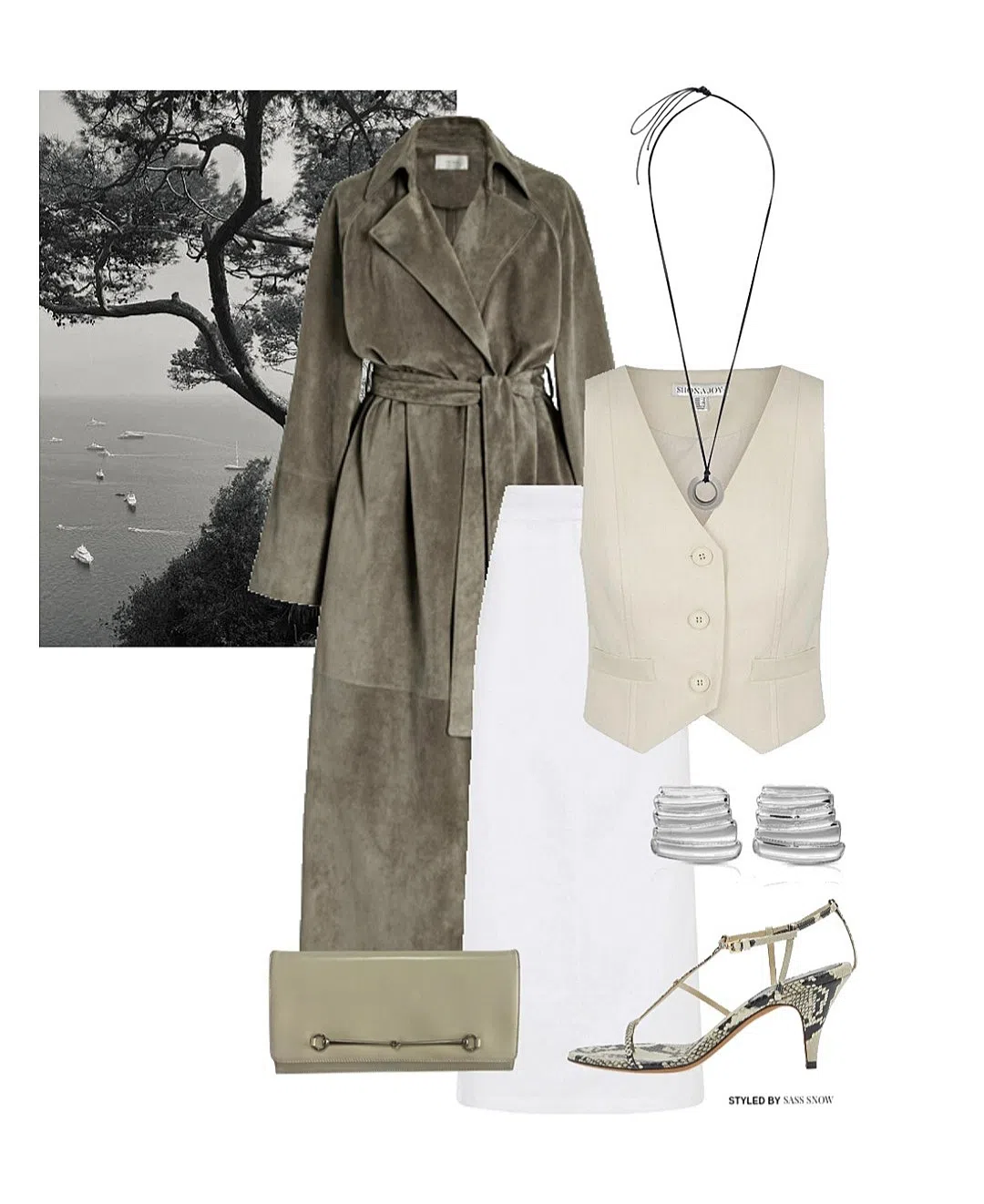 KHAITE Strappy Python-embossed Kitten Sandals In Natural