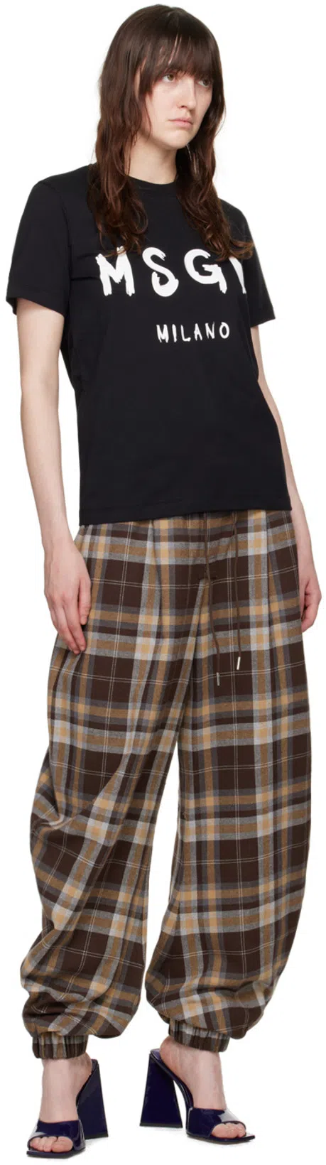 MSGM T-shirt With Logo In Black