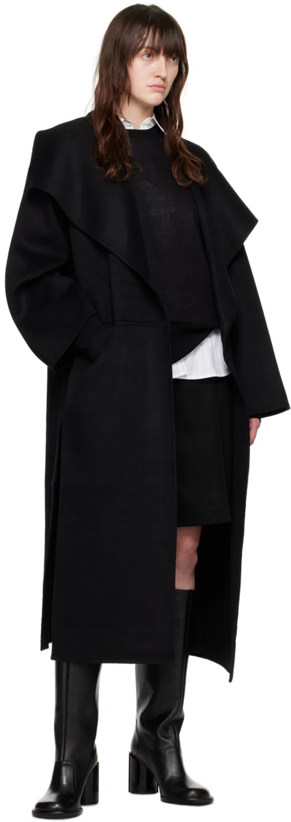 TOTÊME Toteme Signature Wool And Cashmere Coat In Black
