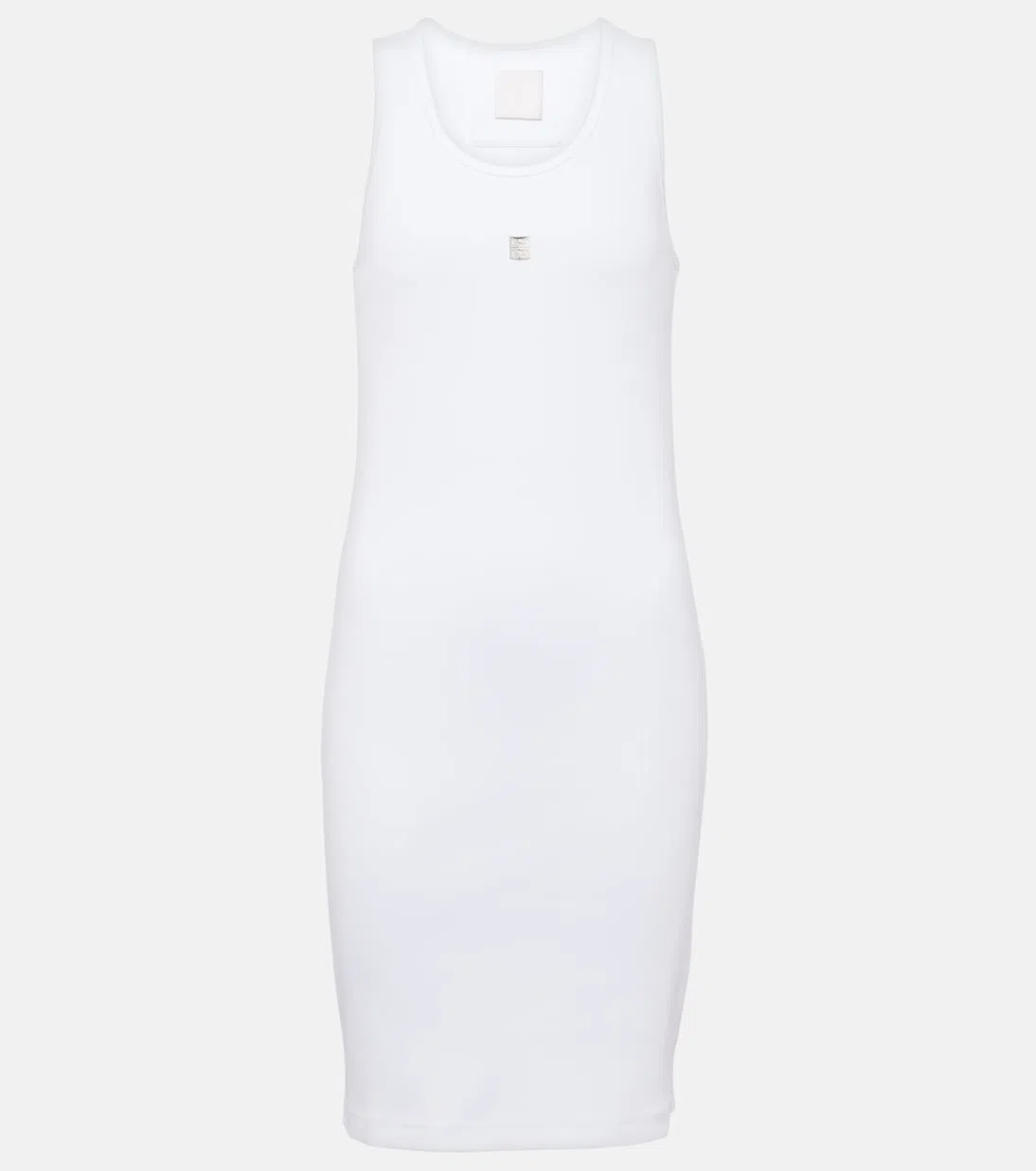 GIVENCHY Tank Dress In Cotton With 4g Detail In White