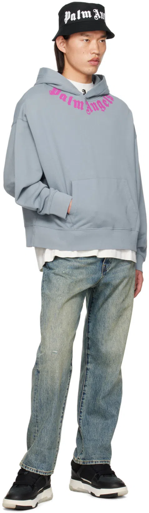 AMIRI Low Top Sneakers Contrast Sole Design In Black