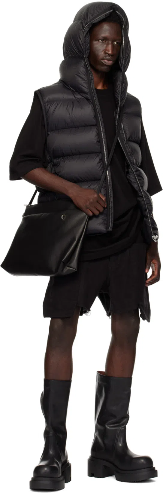 RICK OWENS Black Bauhaus Bogun Boots In 09 Black