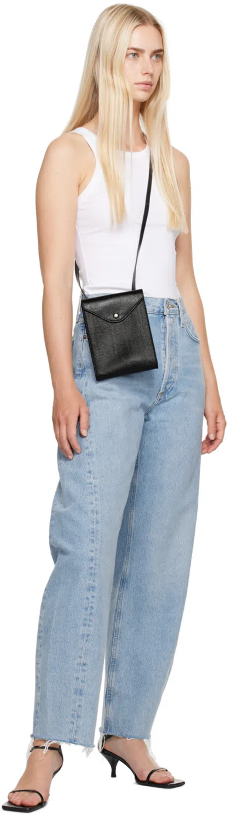 AGOLDE Luna High Rise Pieced Barrel Jean In Void In Blue