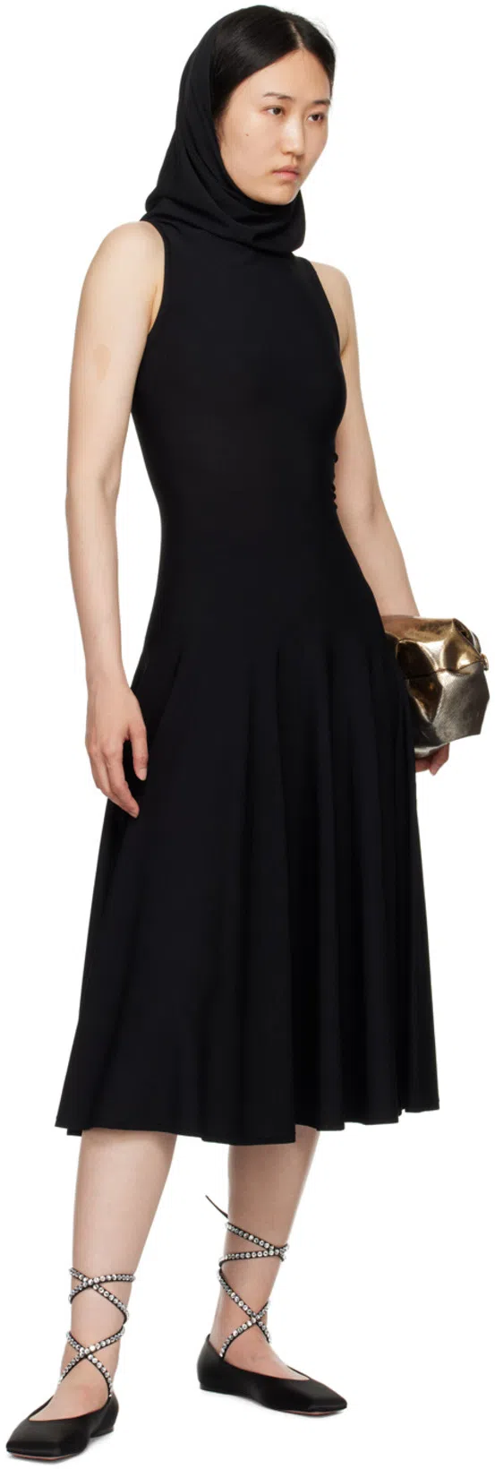 AMINA MUADDI Woman Ballet Flats Black Size 10 Leather