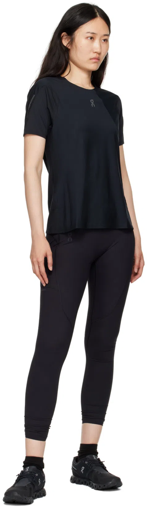 ON Breathable Mesh Sneakers With Distinctive Segmented Sole In Black