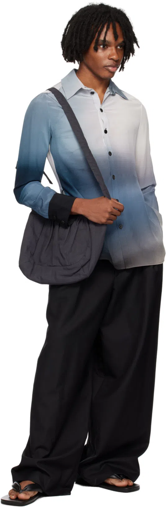 DRIES VAN NOTEN Wide-leg Tailored Trousers In 900 Black