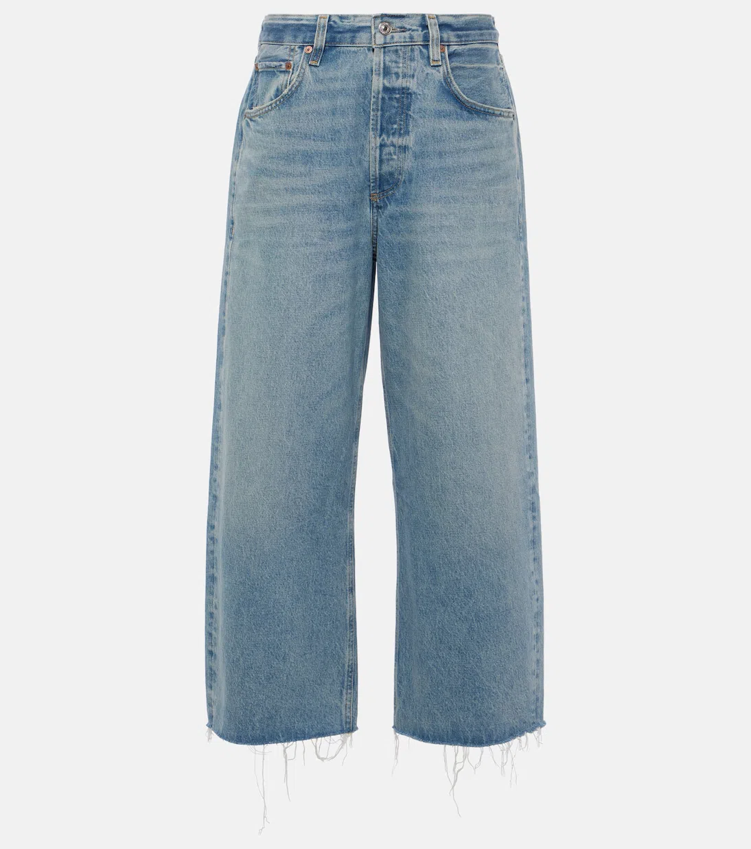 CITIZEN OF HUMANITY Blue Gaucho Cropped Wide-leg Jeans In Sodapop Medium Indigo