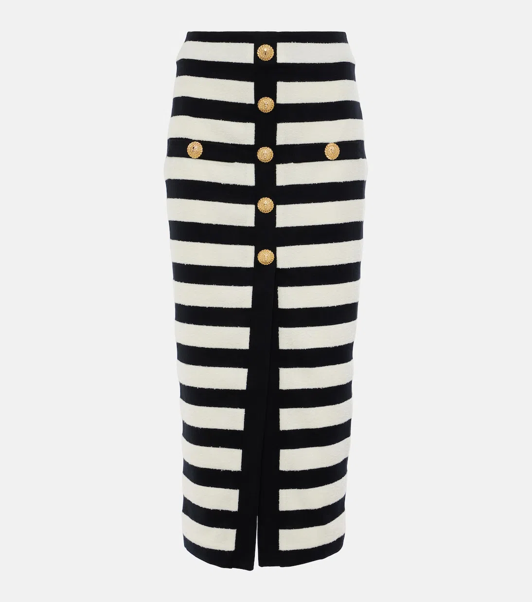 BALMAIN Striped Jersey Top Women In Multi