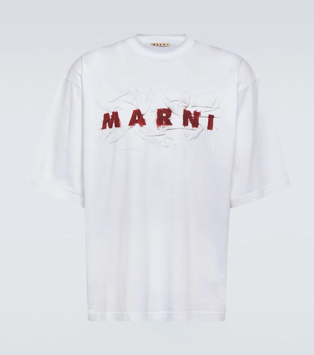 MARNI Logo Cotton Oversized T-shirt In White