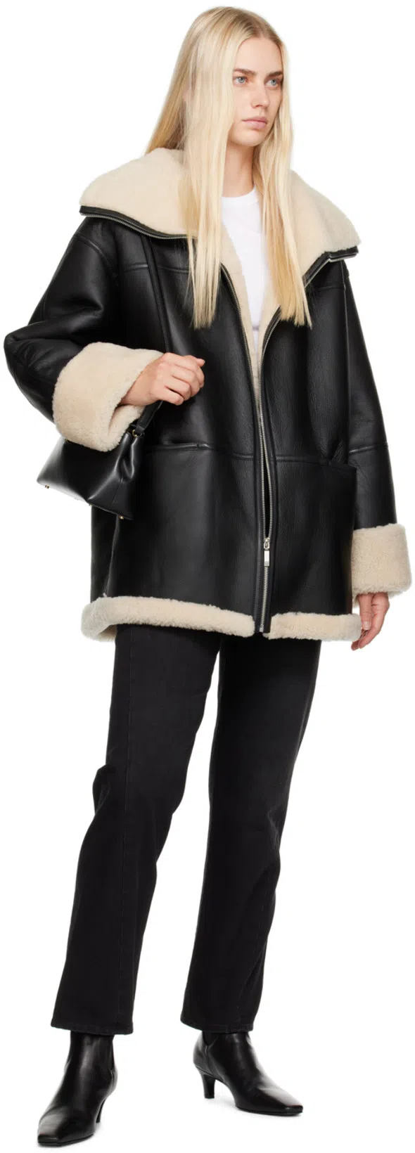 TOTÊME Straight Cropped Jeans In Black