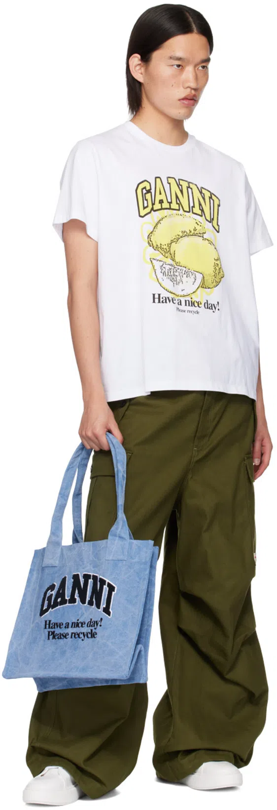 MARNI Wide-leg Cargo Pants In Green