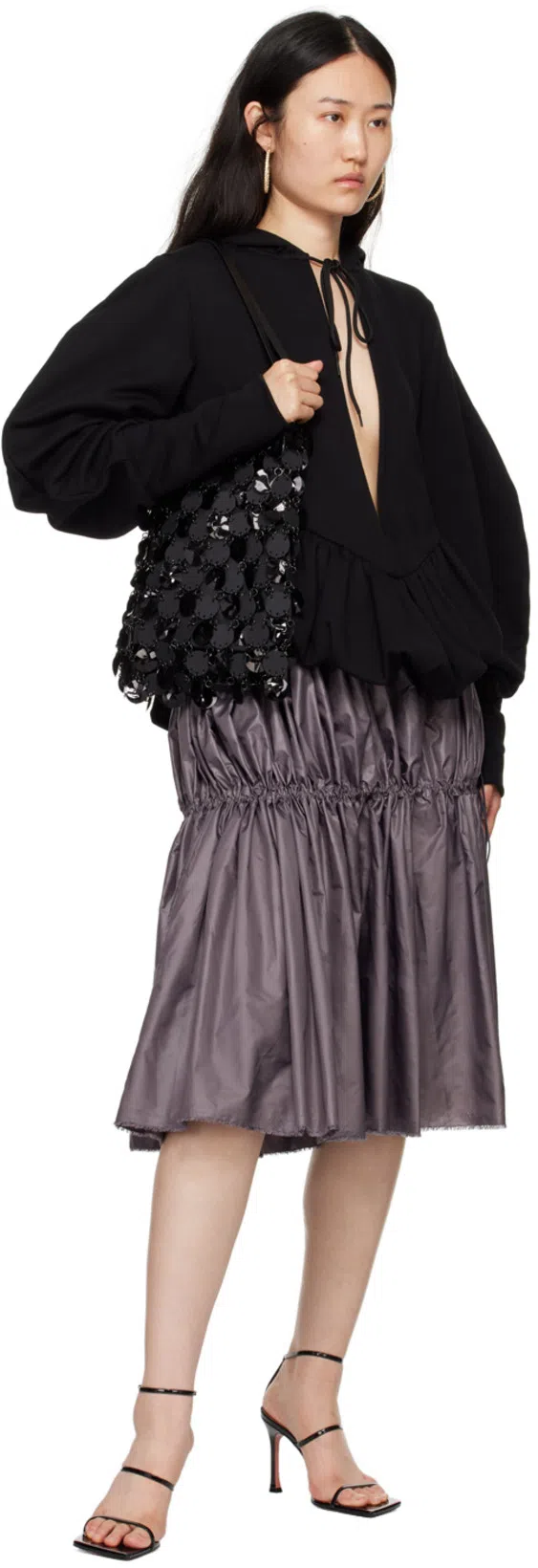 AMINA MUADDI Maya Single-belt High-heeled Sandals In Black