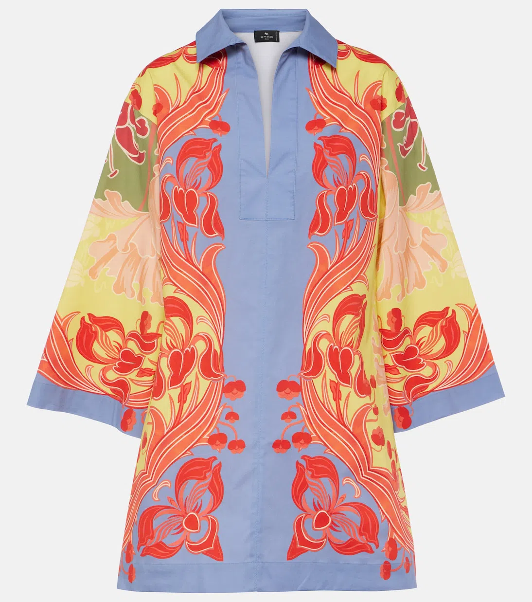 ETRO Blue Flared Jeans With Multicolor Embroideries