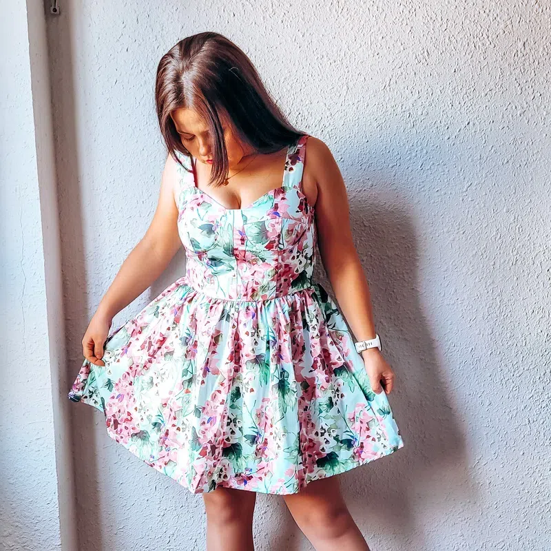 ZIMMERMANN Lexi Tie Mini Dress Green Palm