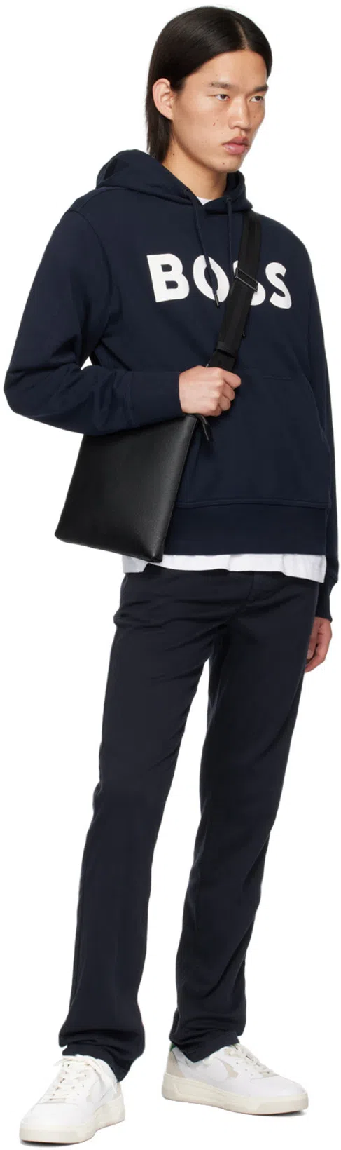 HUGO BOSS Boss Soody Zone Logo Hoodie In Black