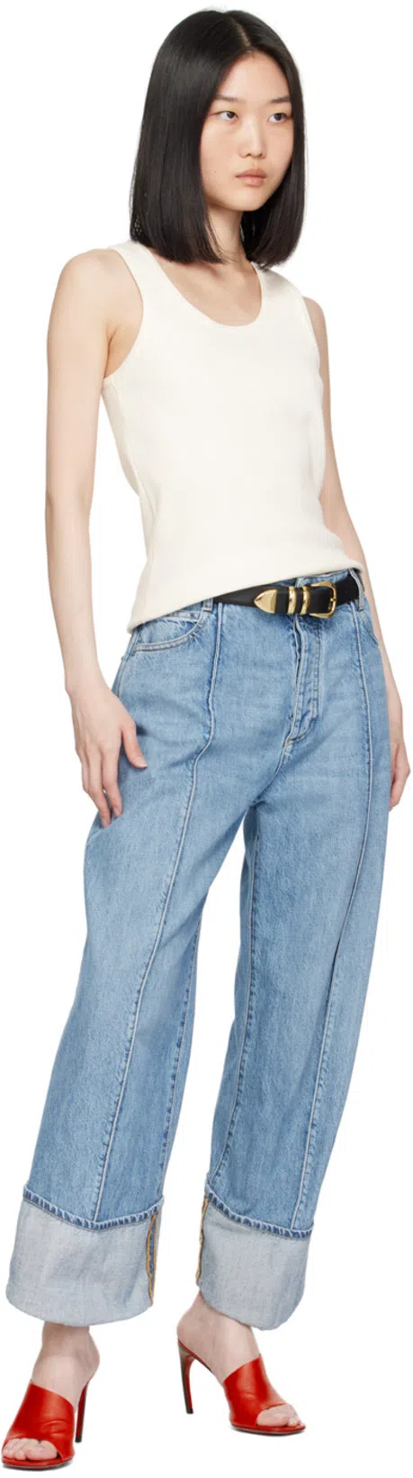 FERRAGAMO Nymphe Asymmetrical Leather Mule Sandals In Flame Red