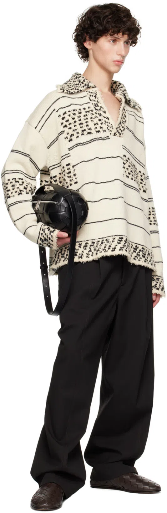 BOTTEGA VENETA Black Calf Leather Sawyer Slip On Sneaker