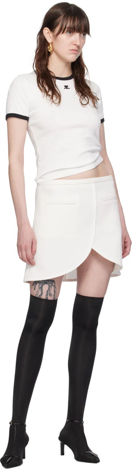 COURRÈGES Courreges T-shirt Woman In White