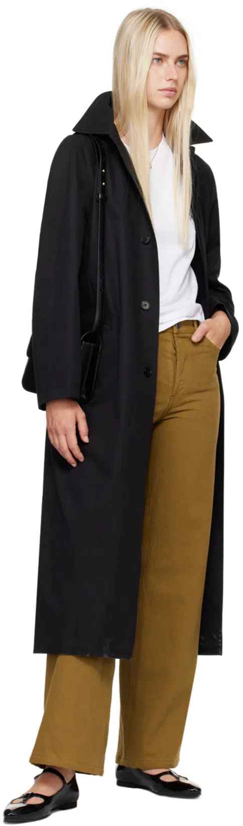 APC A.p.c. Structured Cowhide Leather Shoulder Bag In Black