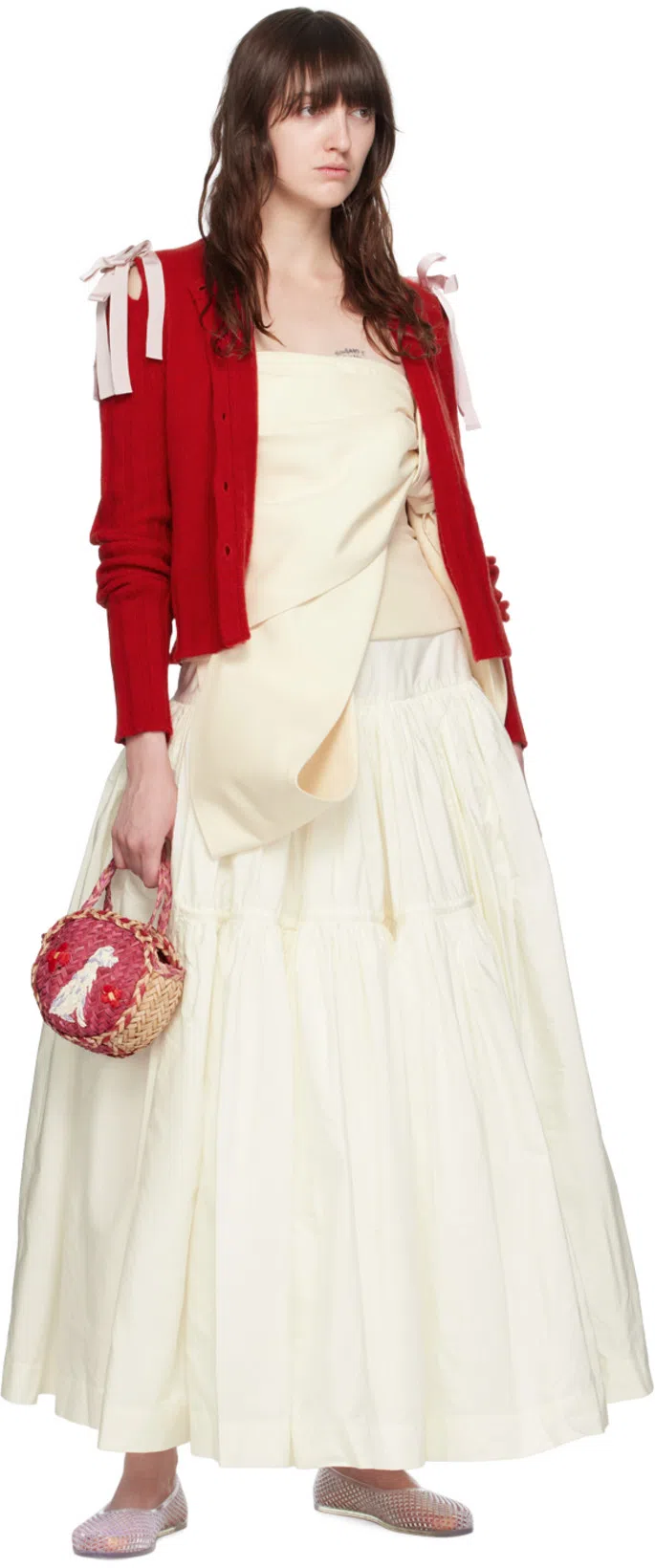 ANCIENT GREEK SANDALS Iro Jelly Ballerina Shoes In Beige