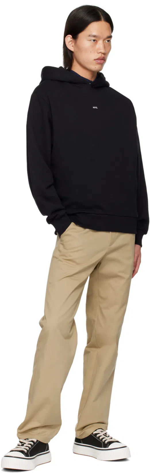 APC A.p.c. Black Cotton Sweatshirt In Black White