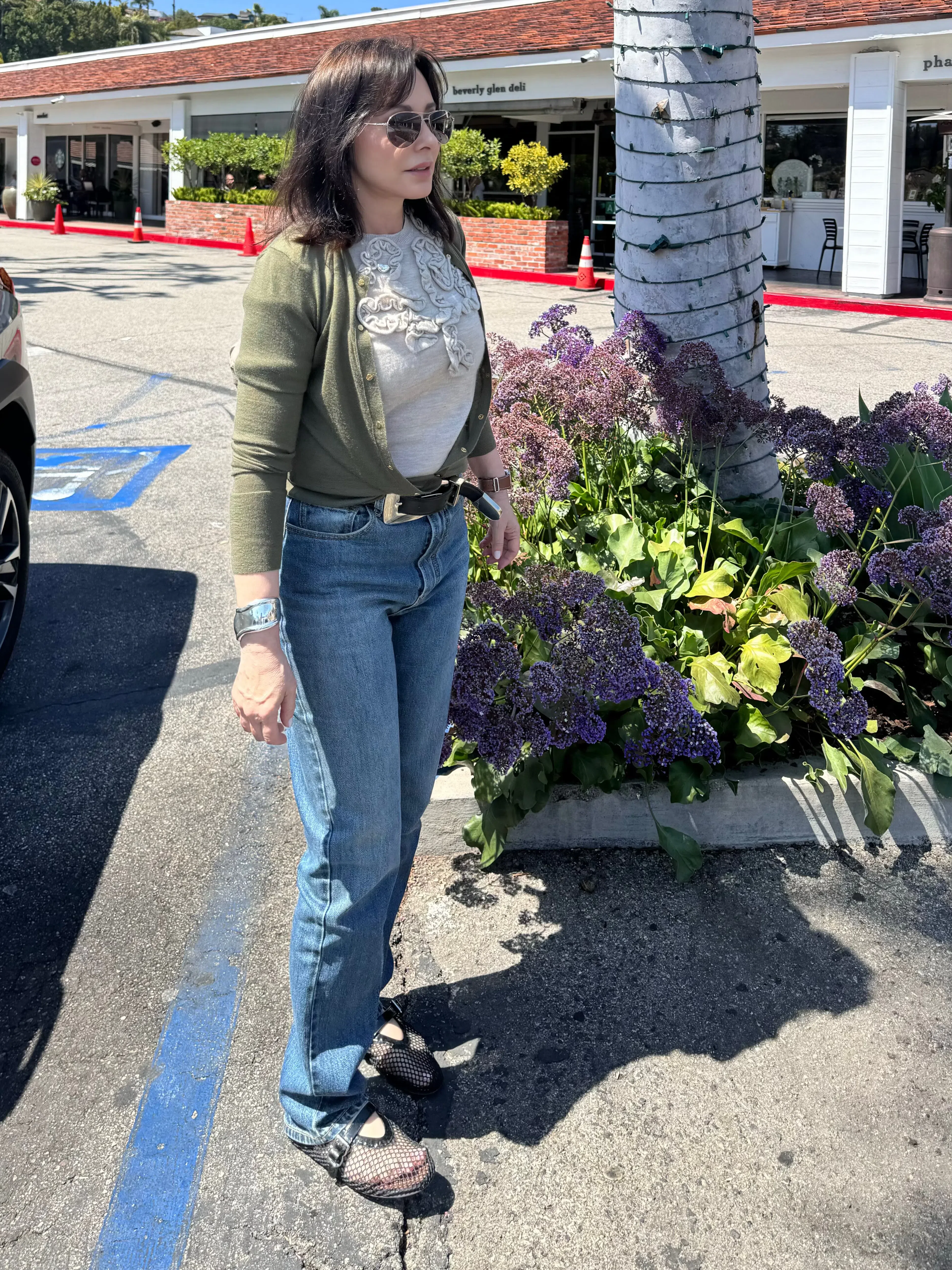 ALAÏA Alaia Women Ballet Flats Mesh Ballerinas With Patent Leather Profiles In Multi