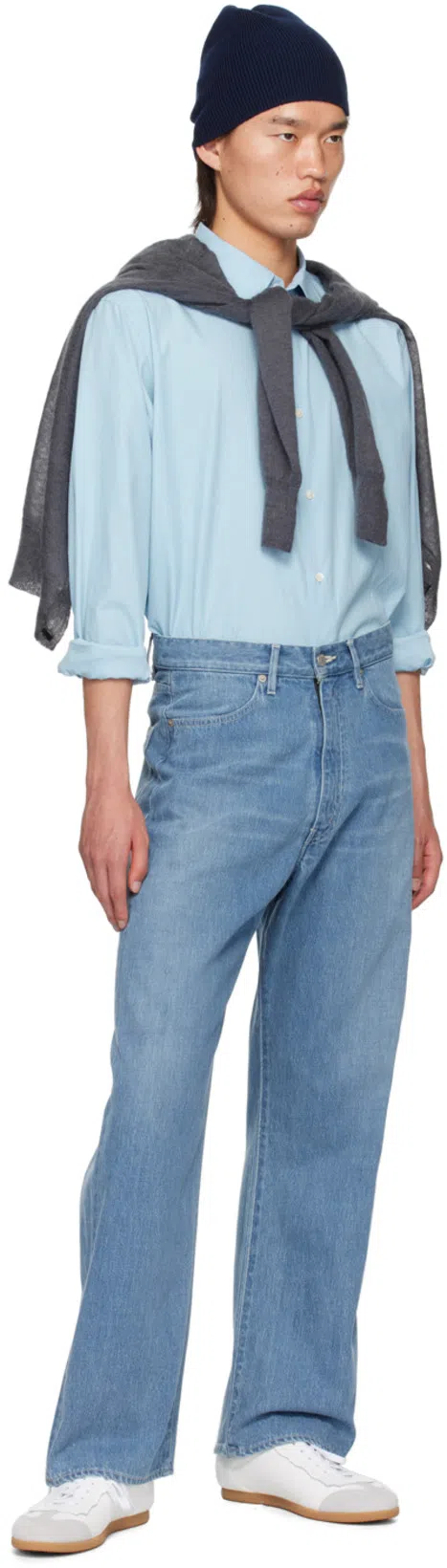 MAISON MARGIELA White Featherlight Sneakers In Calfskin And Suede