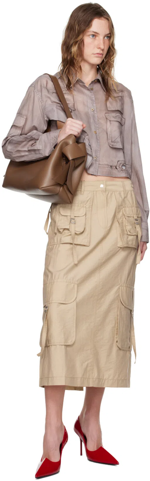 ACNE STUDIOS Red Leather Heels In Ack Red