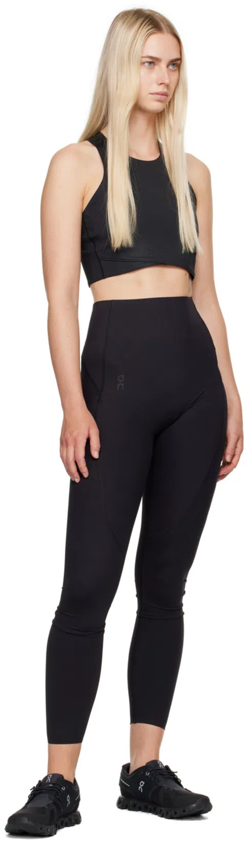 ON Breathable Mesh Sneakers With Distinctive Segmented Sole In Black