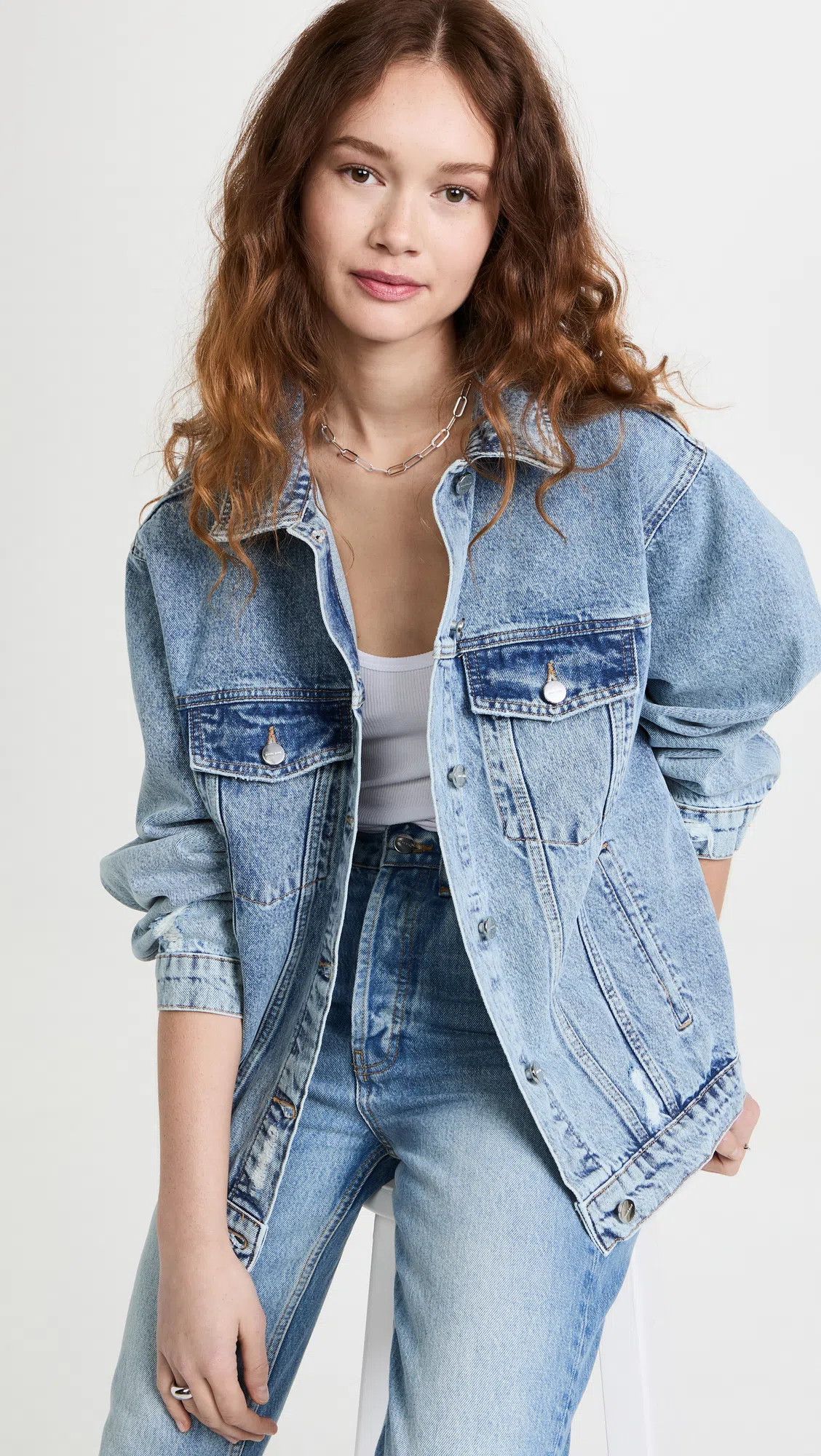 ANINE BING Rory Denim Jacket In Blue