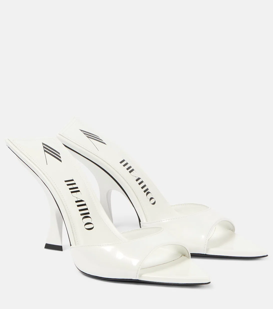 ATTICO Black Midi Dress With Snap Buttons