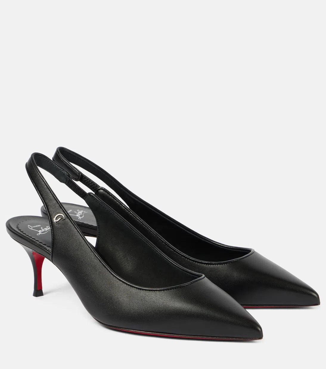 CHRISTIAN LOUBOUTIN Women Sporty Kate Sling 55 Leather Slingback Pumps In Black