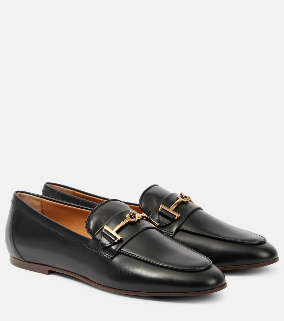 TOD'S Leather Loafers With Bow In Grey