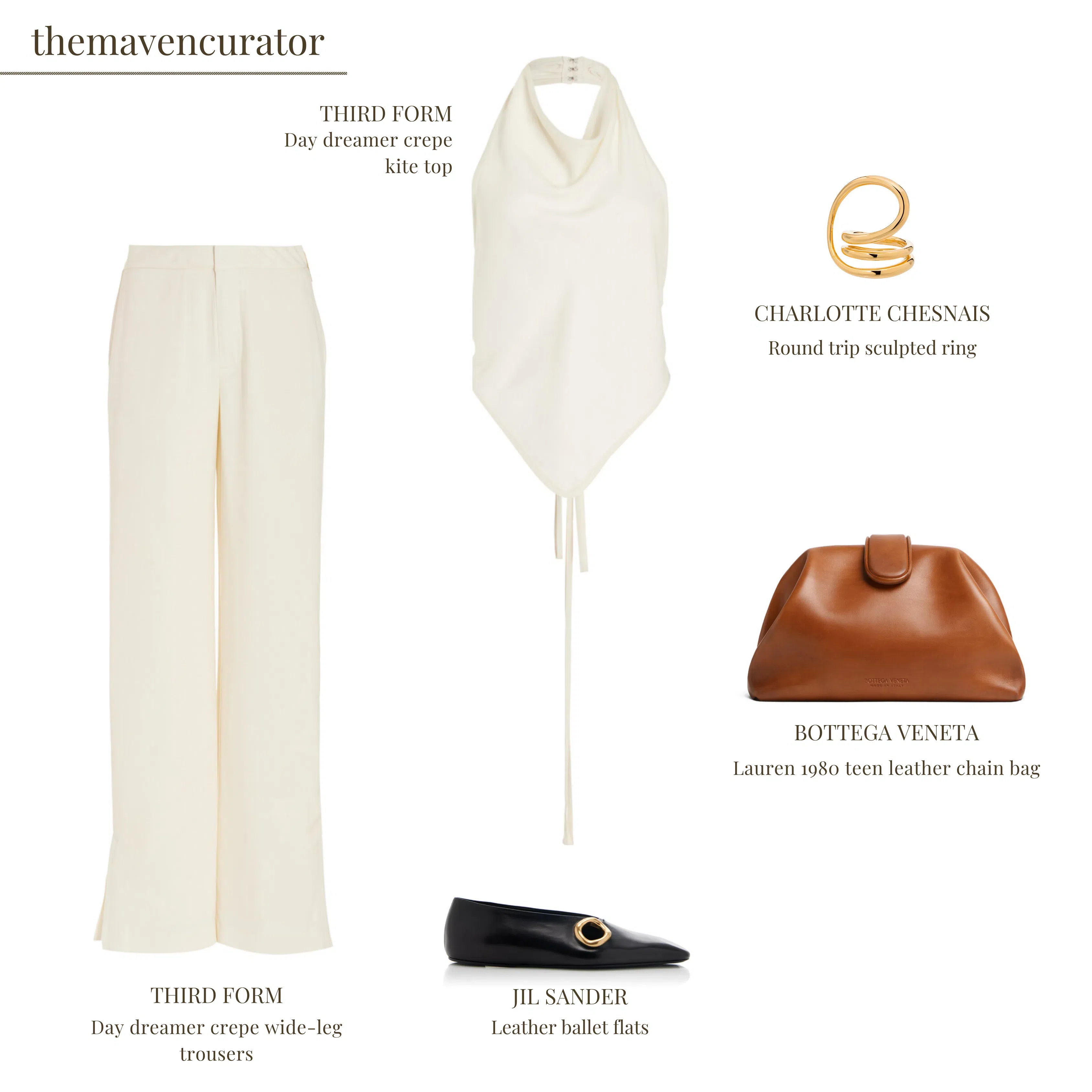 BOTTEGA VENETA Lauren 1980 Mini Clutch With Chain In Lightwoodmbrass