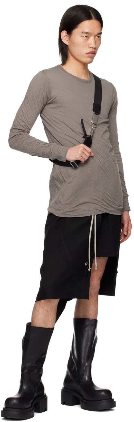 RICK OWENS Black Bauhaus Bogun Boots In 09 Black