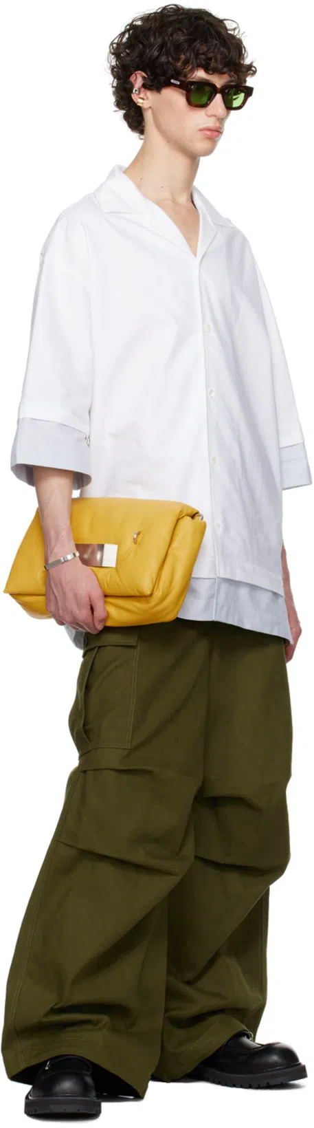 MARNI Wide-leg Cargo Pants In Green