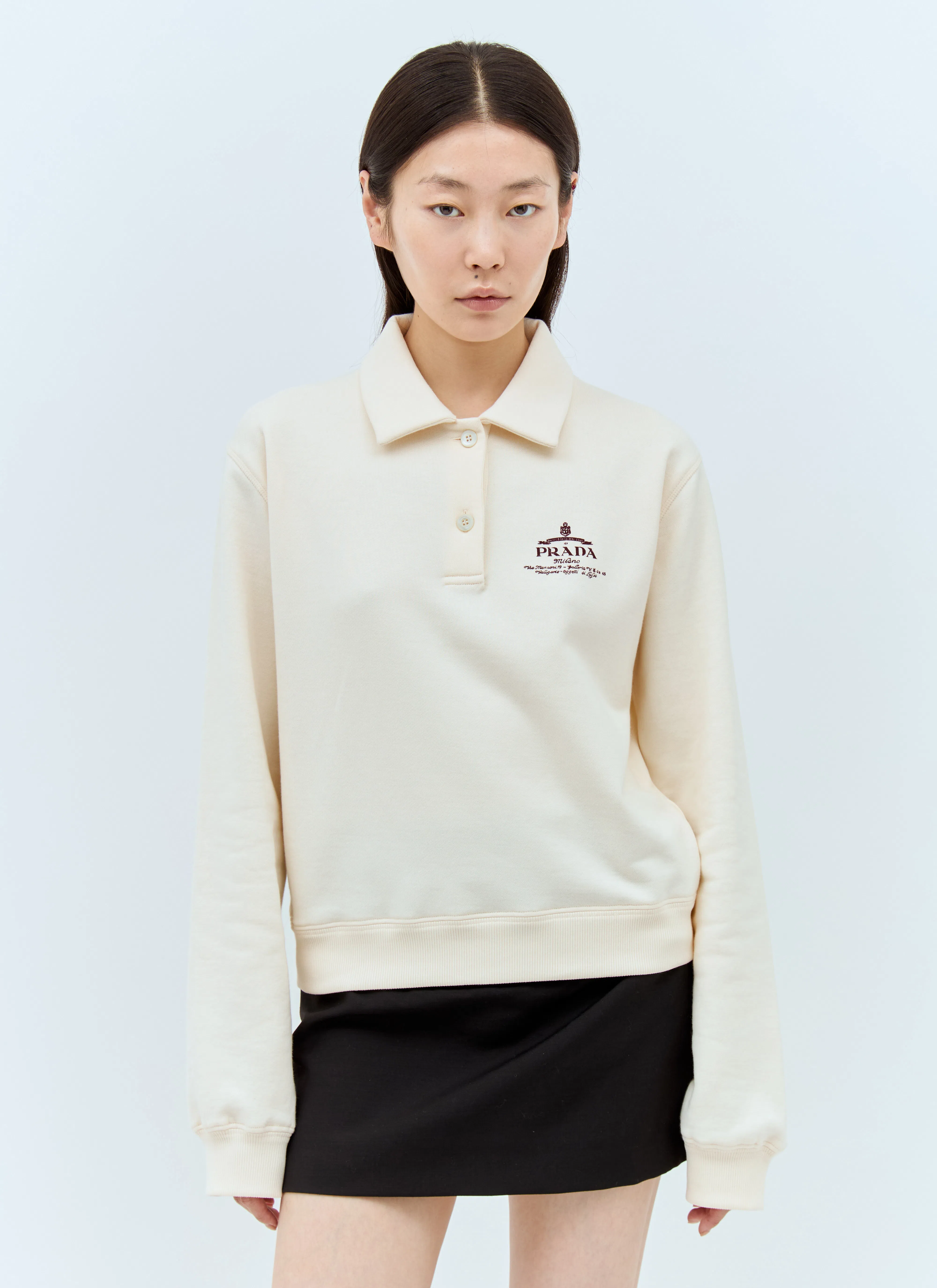 PRADA Kid Mohair And Satin Miniskirt In Black