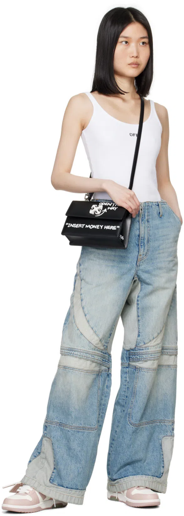 OFF-WHITE Off White Out Of Office Leather Sneakers In Animal Print