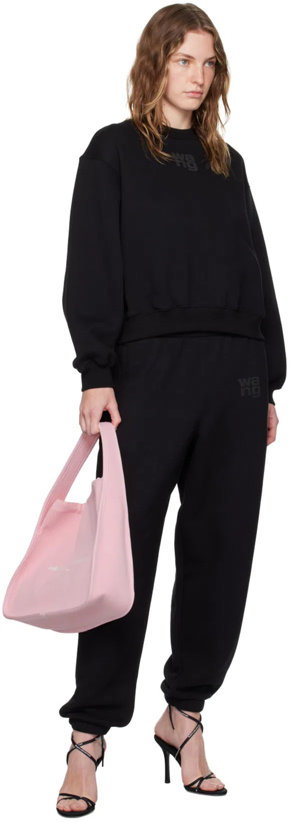 ALEXANDER WANG T T By Alexander Wang Puff Logo Sweatshirt In Black