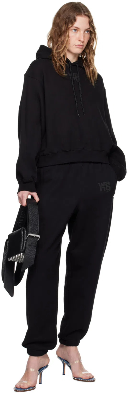 ALEXANDER WANG Black Leather Small Ricco Shoulder Bag