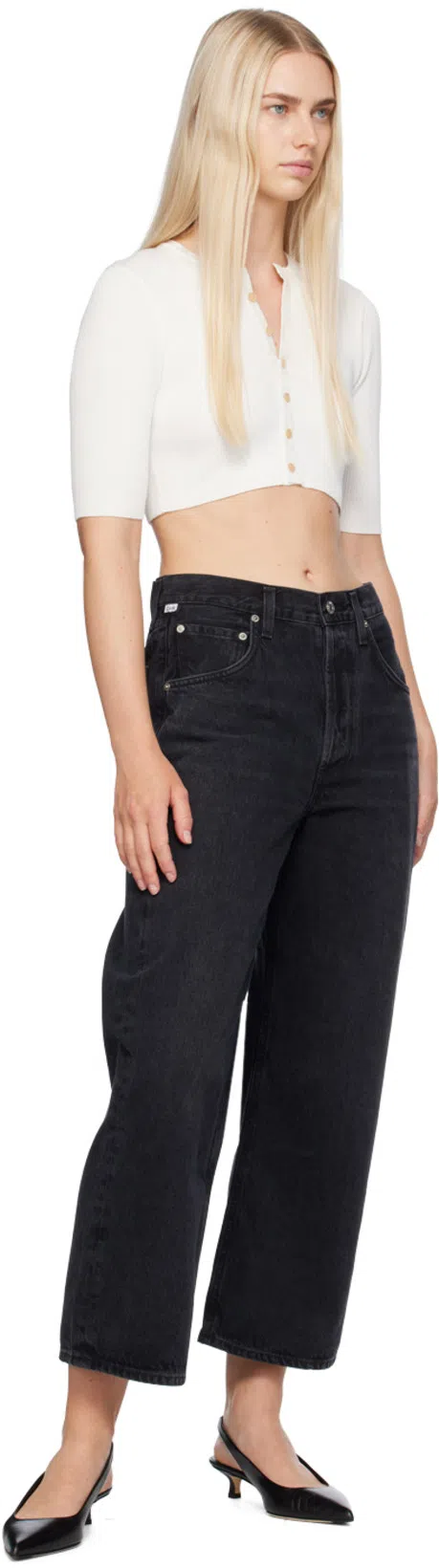 CITIZEN OF HUMANITY Citizens Of Humanity Brynn Drawstring High Waist Wide Leg Jeans In Brown