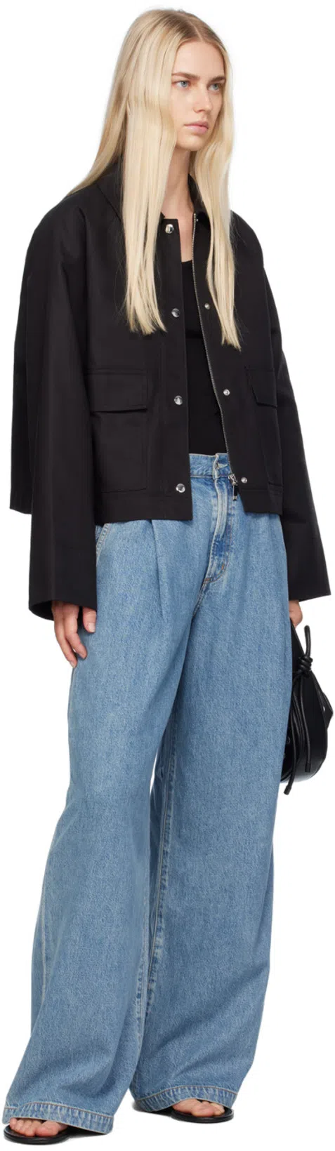 AGOLDE Poppy Ribbed Tank Top In Black